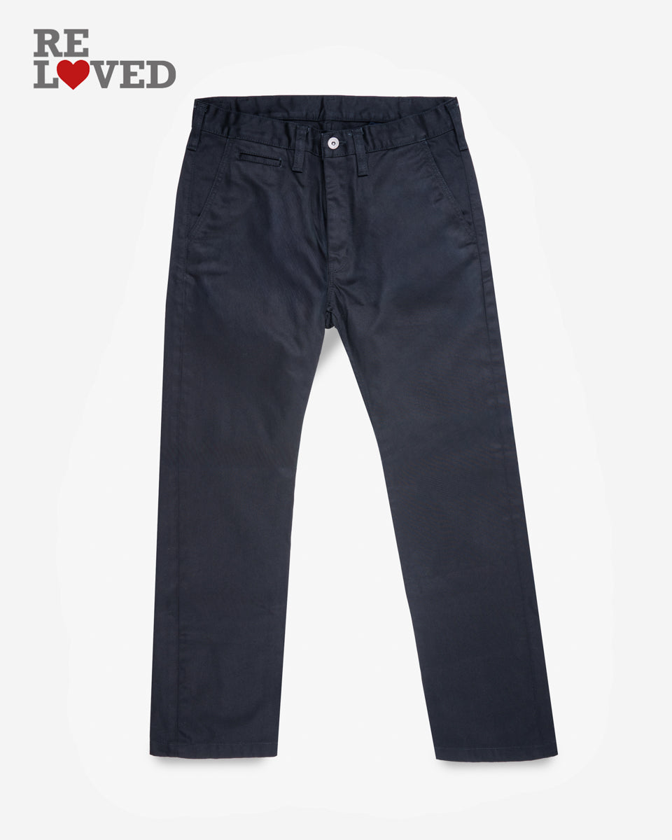 9oz Mercerised Selvedge Cotton Slim Tapered Chinos Tag 34 Hemmed To 29 0