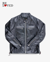 Japanese Horsehide Rider’s Jacket - Black (Tea-Core Dyed) (IHJ-35-BLK) Size XXL