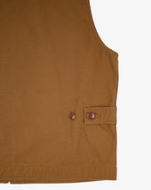 9oz Canvas Work Vest - Brown