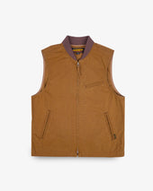 9oz Canvas Work Vest - Brown