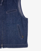 10oz Selvedge Denim Work Vest - Indigo