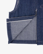 10oz Selvedge Denim Work Vest - Indigo