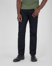 Berkeley Supply x Snake Oil Provisions Collaboration 21oz Selvedge Denim Slim Tapered Jeans - Superblack (Fades To Grey)