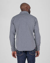 12oz Hickory Stripe CPO Shirt - Indigo