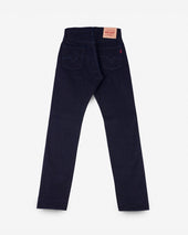 14oz Selvedge Denim Mid/High Rise Tapered Cut Jeans - Indigo/Indigo