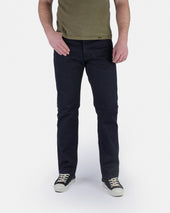 14oz Selvedge Denim Mid/High Rise Tapered Cut Jeans - Indigo/Indigo