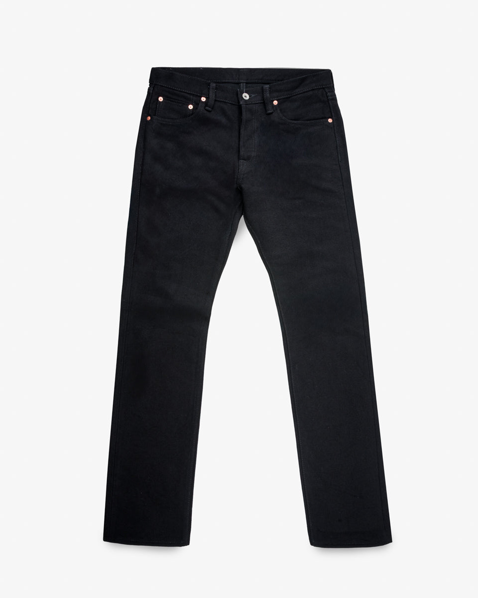 Berkeley Supply x Snake Oil Provisions Collaboration 21oz Selvedge Denim Slim Tapered Jeans - Superblack (Fades To Grey)
