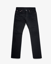 Berkeley Supply x Snake Oil Provisions Collaboration 21oz Selvedge Denim Slim Tapered Jeans - Superblack (Fades To Grey)