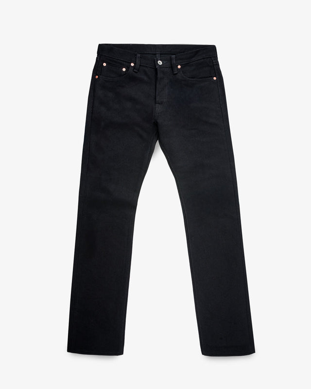 Berkeley Supply x Snake Oil Provisions Collaboration 21oz Selvedge Denim Slim Tapered Jeans - Superblack (Fades To Grey)