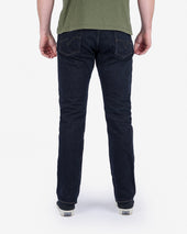 16oz Slubby Selvedge Denim Relaxed Tapered Cut Jeans - Indigo Overdyed Black