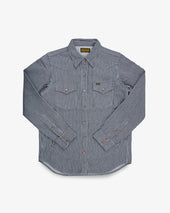 12oz Hickory Stripe CPO Shirt - Indigo