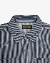 12oz Hickory Stripe CPO Shirt - Indigo