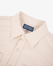 9oz Cotton Linen Work Shirt - Off White