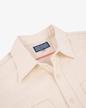 9oz Cotton Linen Work Shirt - Off White