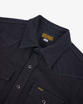 14oz Herringbone CPO Western Shirt - Black