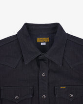 14oz Herringbone CPO Western Shirt - Black