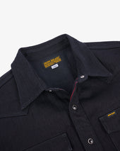 14oz Herringbone CPO Western Shirt - Black