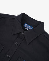 9oz Cotton Linen Work Shirt - Black