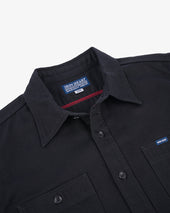 9oz Cotton Linen Work Shirt - Black