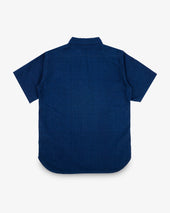 5oz Double Gauze Short Sleeved Work Shirt - Indigo (IHSH-417-IND) Size Large
