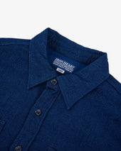 5oz Double Gauze Short Sleeved Work Shirt - Indigo (IHSH-417-IND) Size Large