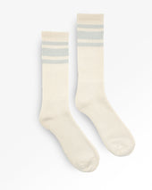 Decka Showatabé Organic '80s Skater Socks - Ecru x Blue