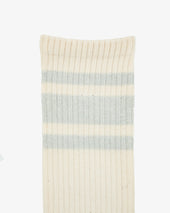 Decka Showatabé Organic '80s Skater Socks - Ecru x Blue
