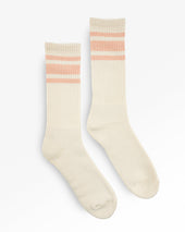 Decka Showatabé Organic '80s Skater Socks - Ecru x Orange