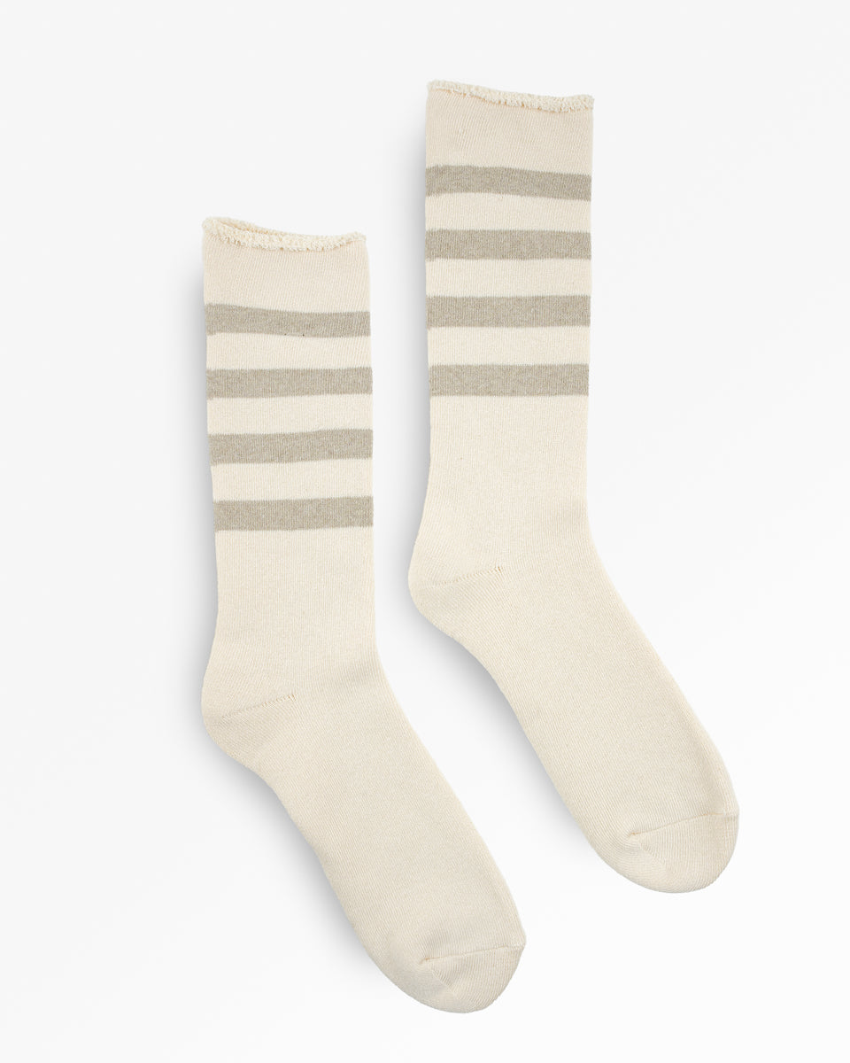 Decka Showatab Organic Striped Pile Socks