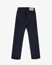 14oz Selvedge Denim Straight Cut Jeans - Indigo Overdyed Black