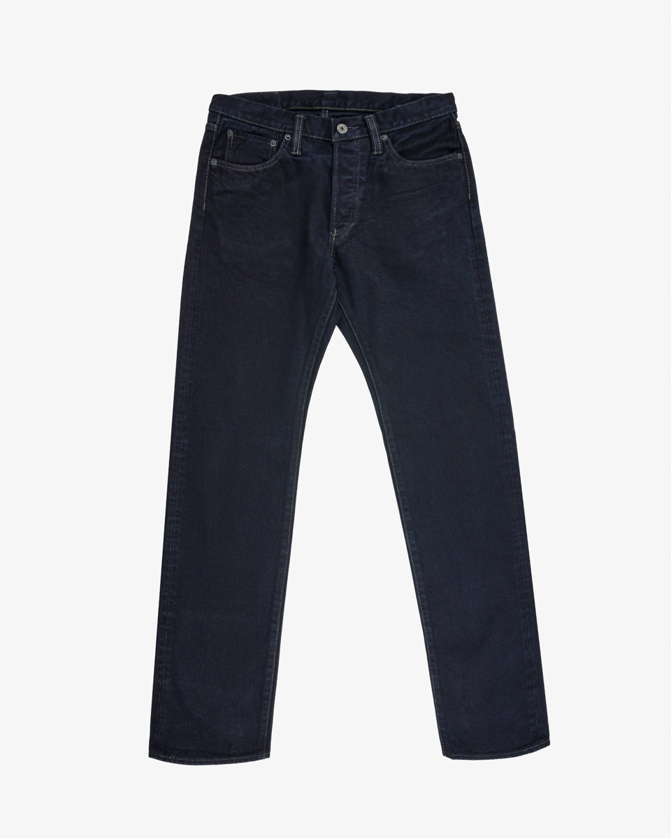 14oz Selvedge Denim Straight Cut Jeans - Indigo Overdyed Black