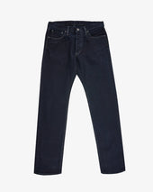 14oz Selvedge Denim Straight Cut Jeans - Indigo Overdyed Black