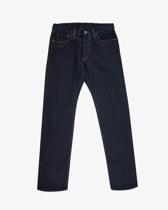 14oz Selvedge Denim Straight Cut Jeans - Indigo Overdyed Black