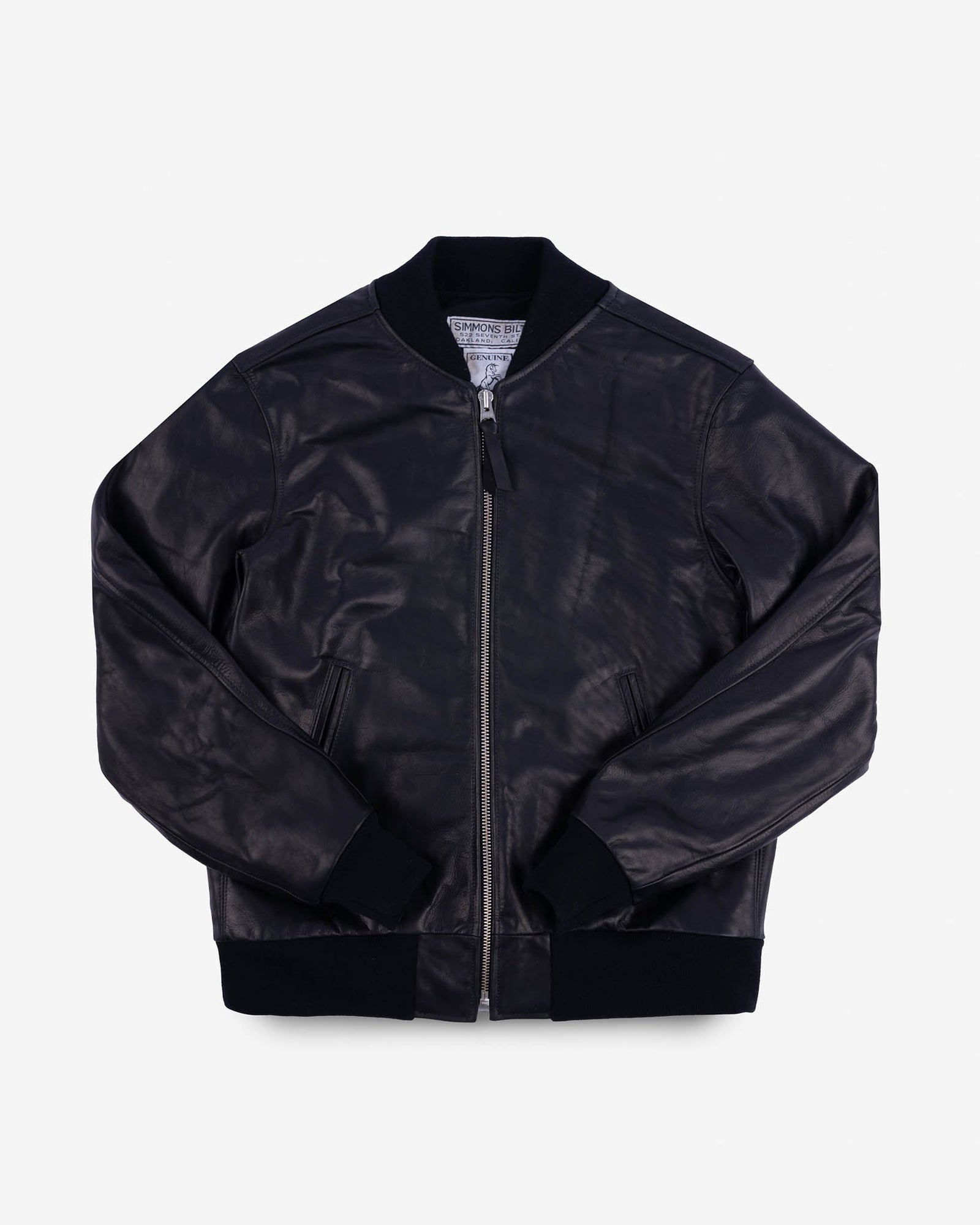 Iron Heart x Simmons Bilt Prairie Horsehide College Jacket - Black