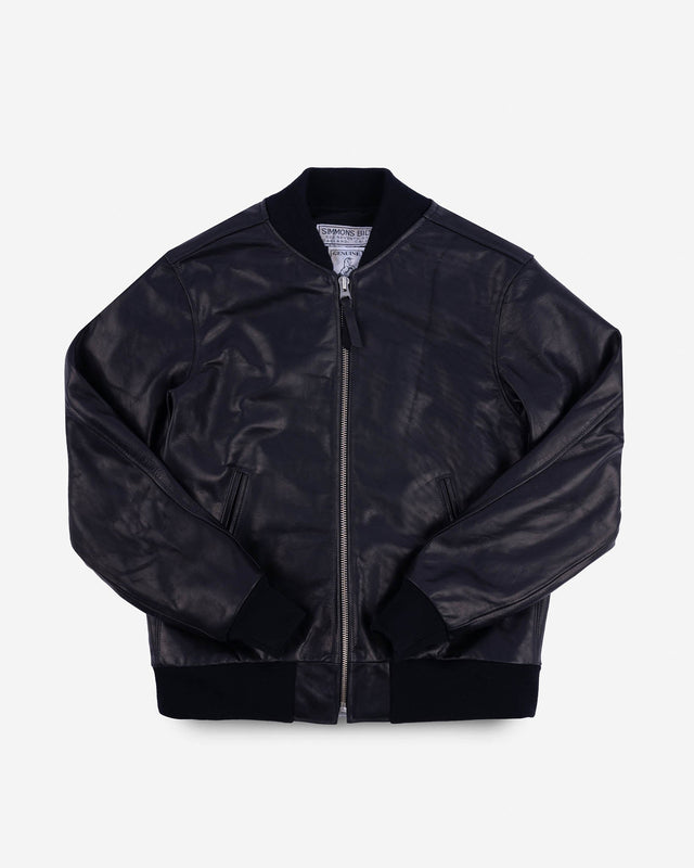 Iron Heart x Simmons Bilt Prairie Horsehide College Jacket - Black