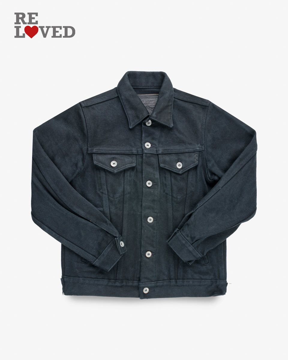 21oz Non Fade Denim Modified Type Iii Jacket Superblack Size Small
