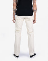 9oz Mercerised Selvedge Cotton Slim Tapered Chinos - Ivory