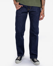 21/23oz Ultra Heavy Raw Selvedge Denim Slim Straight Cut Jeans - Indigo