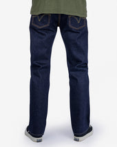 21/23oz Ultra Heavy Raw Selvedge Denim Slim Straight Cut Jeans - Indigo