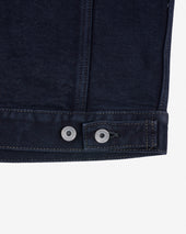 21oz Selvedge Denim Modified Type III Vest - Indigo Overdyed Black