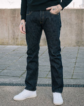 16oz Slubby Selvedge Denim Slim Tapered Cut Jeans - Indigo