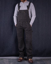 12oz Wabash Double Knee Overalls - Black