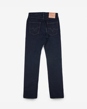 16oz Slubby Selvedge Denim Straight Cut Jeans - Indigo Overdyed Black