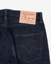 16oz Slubby Selvedge Denim Straight Cut Jeans - Indigo Overdyed Black