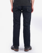 16oz Slubby Selvedge Denim Straight Cut Jeans - Indigo Overdyed Black