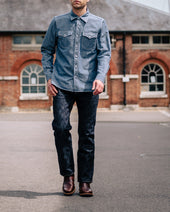 16oz Slubby Selvedge Denim Straight Cut Jeans - Indigo