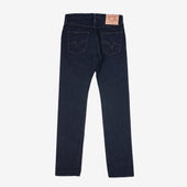 16oz Slubby Selvedge Denim Slim Straight Cut Jeans - Indigo Overdyed Black
