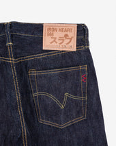 16oz Slubby Selvedge Denim Slim Straight Cut Jeans - Indigo