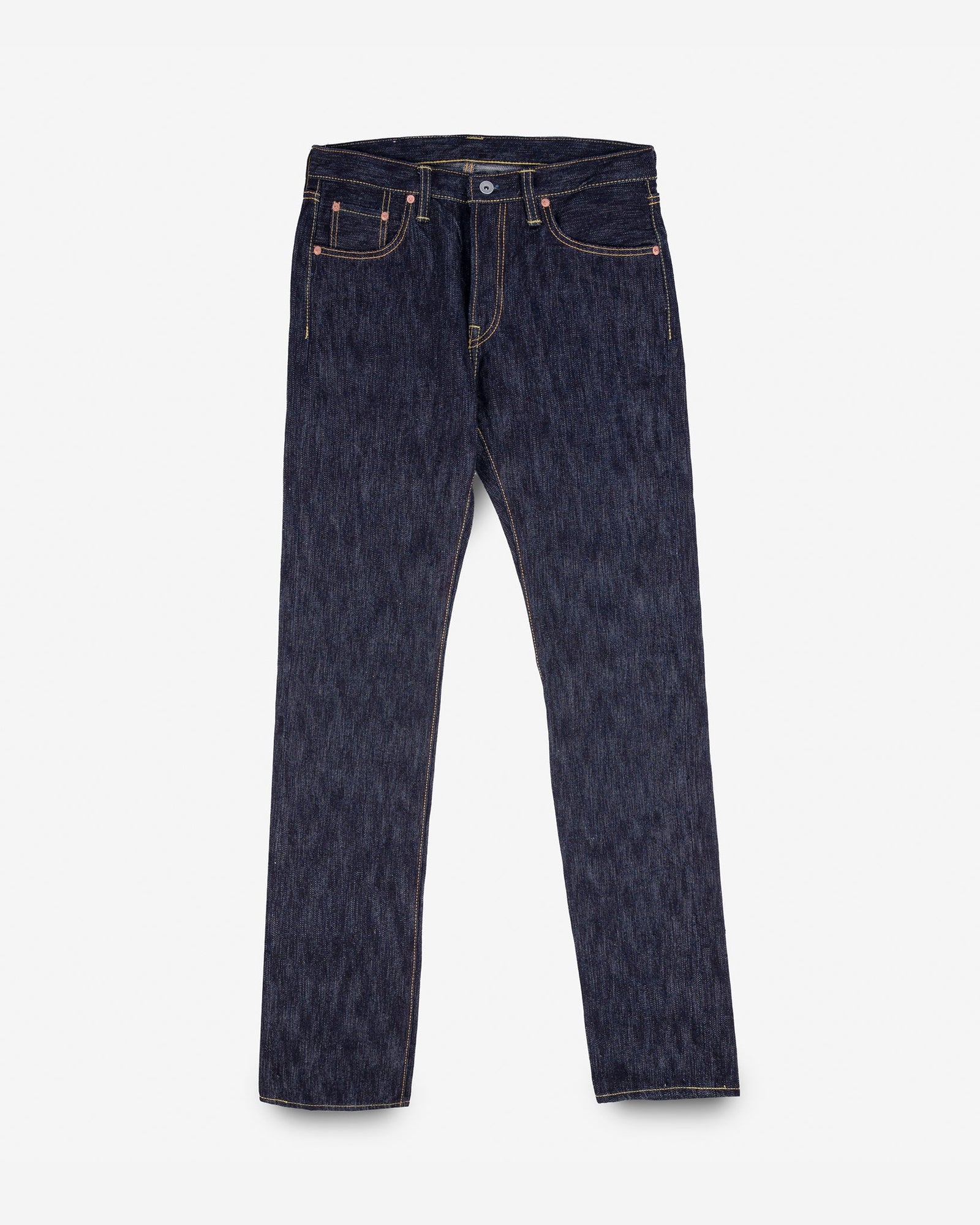 16oz Slubby Selvedge Denim Slim Straight Cut Jeans - Indigo