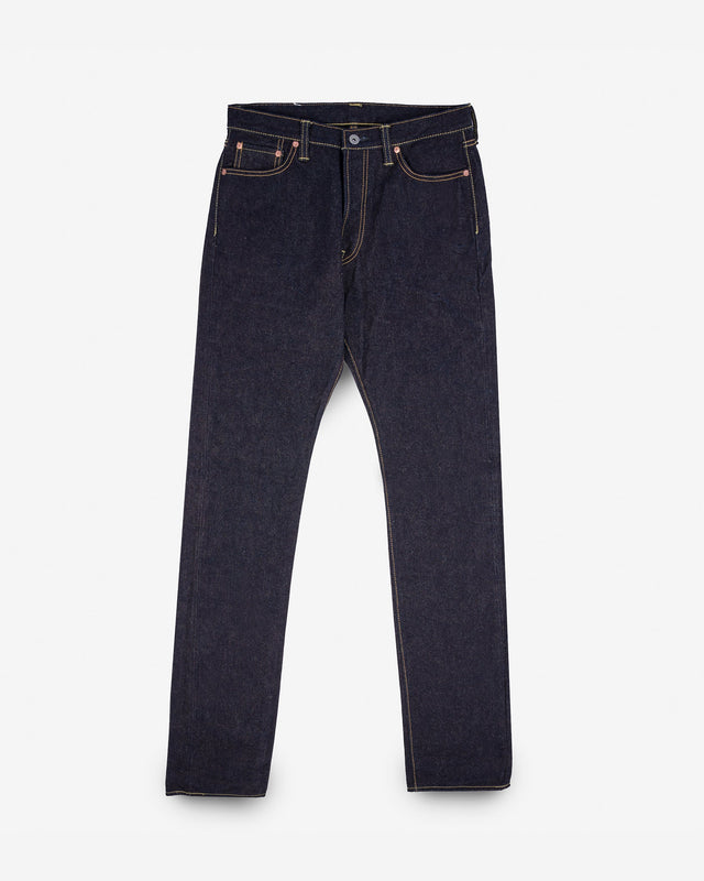 19oz Left Hand Twill Selvedge Denim Relaxed Tapered Cut Jeans - Indigo